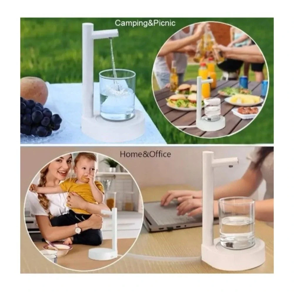 NEW‎ Smart Table Water Dispenser Automatic Electric Desktop Portable Pump White